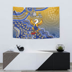 Personalized West Coast Eagles Football Mascot Tapestry Aboriginal Dot Art Style Vibrant Indigenous Pattern Design