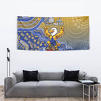 Personalized West Coast Eagles Football Mascot Tapestry Aboriginal Dot Art Style Vibrant Indigenous Pattern Design