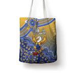 Personalized West Coast Eagles Football Mascot Tote Bag Aboriginal Dot Art Style Vibrant Indigenous Pattern Design