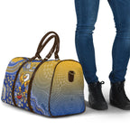 Personalized West Coast Eagles Football Mascot Travel Bag Aboriginal Dot Art Style Vibrant Indigenous Pattern Design