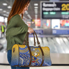 Personalized West Coast Eagles Football Mascot Travel Bag Aboriginal Dot Art Style Vibrant Indigenous Pattern Design