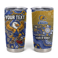Personalized West Coast Eagles Football Mascot Tumbler Cup Aboriginal Dot Art Style Vibrant Indigenous Pattern Design