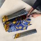 Personalized West Coast Eagles Football Mascot Umbrella Aboriginal Dot Art Style Vibrant Indigenous Pattern Design