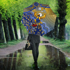Personalized West Coast Eagles Football Mascot Umbrella Aboriginal Dot Art Style Vibrant Indigenous Pattern Design