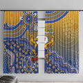 Personalized West Coast Eagles Football Mascot Window Curtain Aboriginal Dot Art Style Vibrant Indigenous Pattern Design