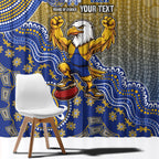 Personalized West Coast Eagles Football Mascot Window Curtain Aboriginal Dot Art Style Vibrant Indigenous Pattern Design