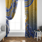 Personalized West Coast Eagles Football Mascot Window Curtain Aboriginal Dot Art Style Vibrant Indigenous Pattern Design