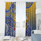 Personalized West Coast Eagles Football Mascot Window Curtain Aboriginal Dot Art Style Vibrant Indigenous Pattern Design