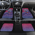Personalized Western Bulldogs Football Mascot Car Mats Aboriginal Dot Art Style Vibrant Indigenous Pattern Design
