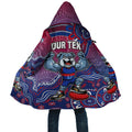 Personalized Western Bulldogs Football Mascot Cloak Aboriginal Dot Art Style Vibrant Indigenous Pattern Design