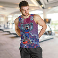 Personalized Western Bulldogs Football Mascot Men Tank Top Aboriginal Dot Art Style Vibrant Indigenous Pattern Design