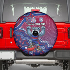 Personalized Western Bulldogs Football Mascot Spare Tire Cover Aboriginal Dot Art Style Vibrant Indigenous Pattern Design