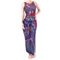 Personalized Western Bulldogs Football Mascot Tank Maxi Dress Aboriginal Dot Art Style Vibrant Indigenous Pattern Design