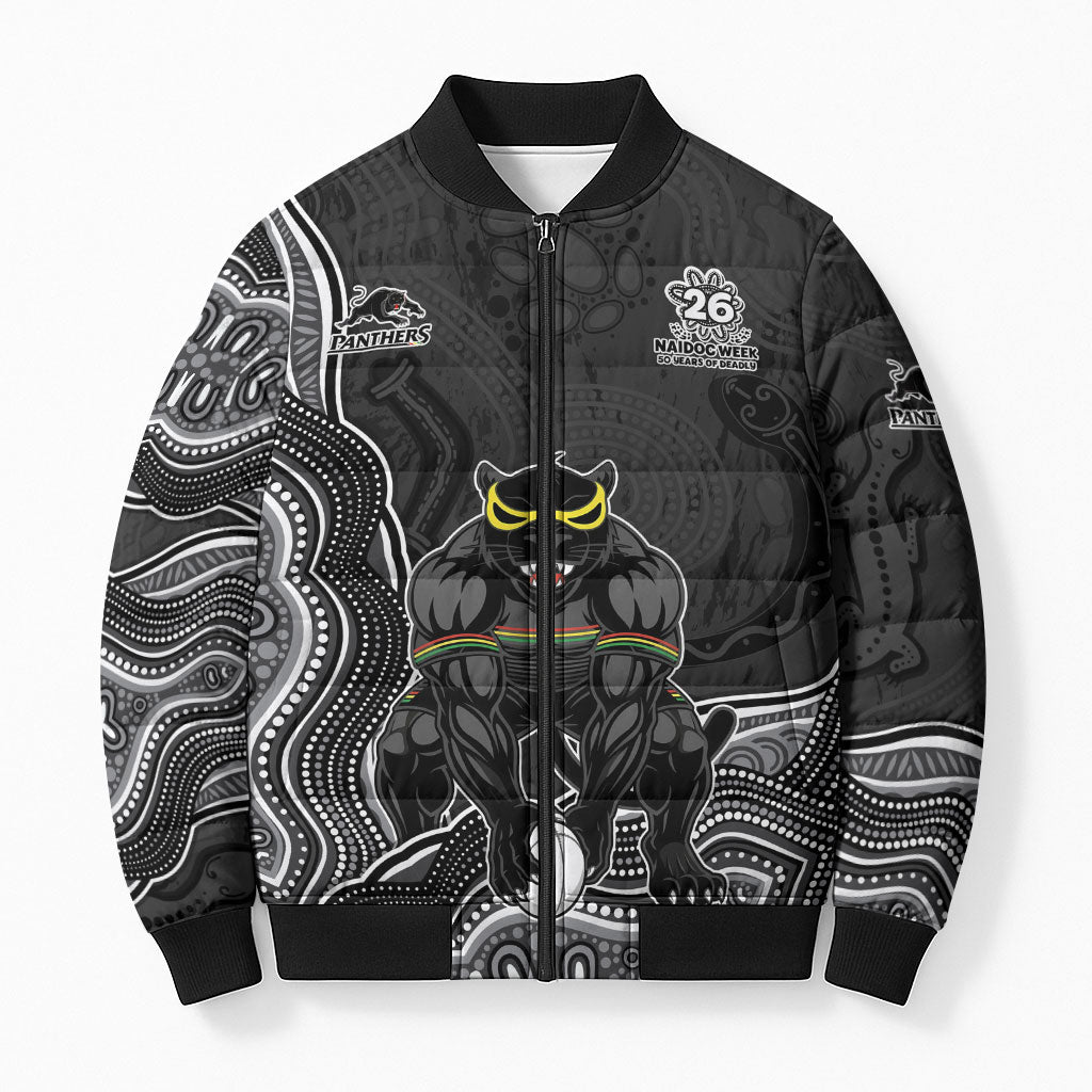 Penrith Panthers NAIDOC Week 2026 Bomber Puffer Jacket First Nations of Australia Aboriginal Mascot Rugby