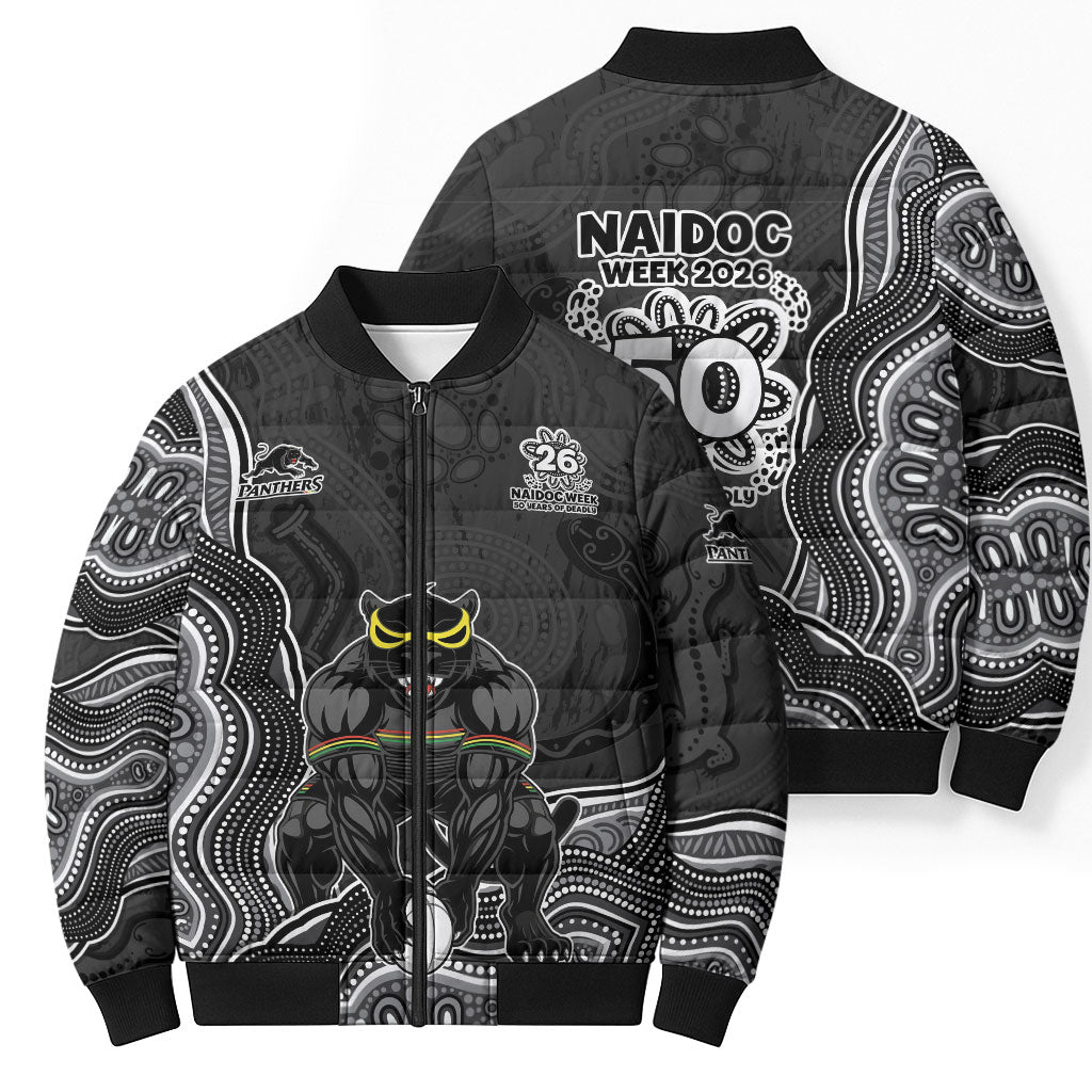 Penrith Panthers NAIDOC Week 2026 Bomber Puffer Jacket First Nations of Australia Aboriginal Mascot Rugby