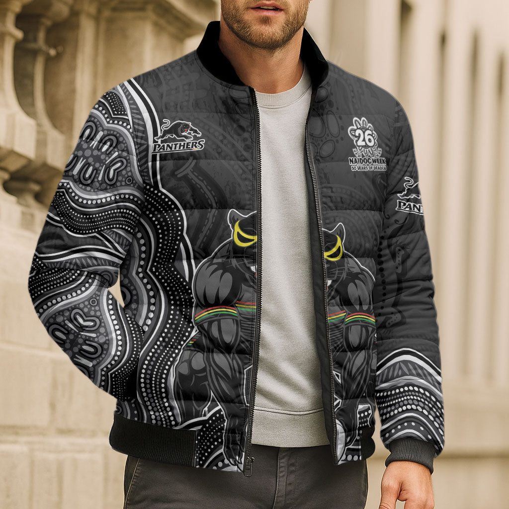 Penrith Panthers NAIDOC Week 2026 Bomber Puffer Jacket First Nations of Australia Aboriginal Mascot Rugby