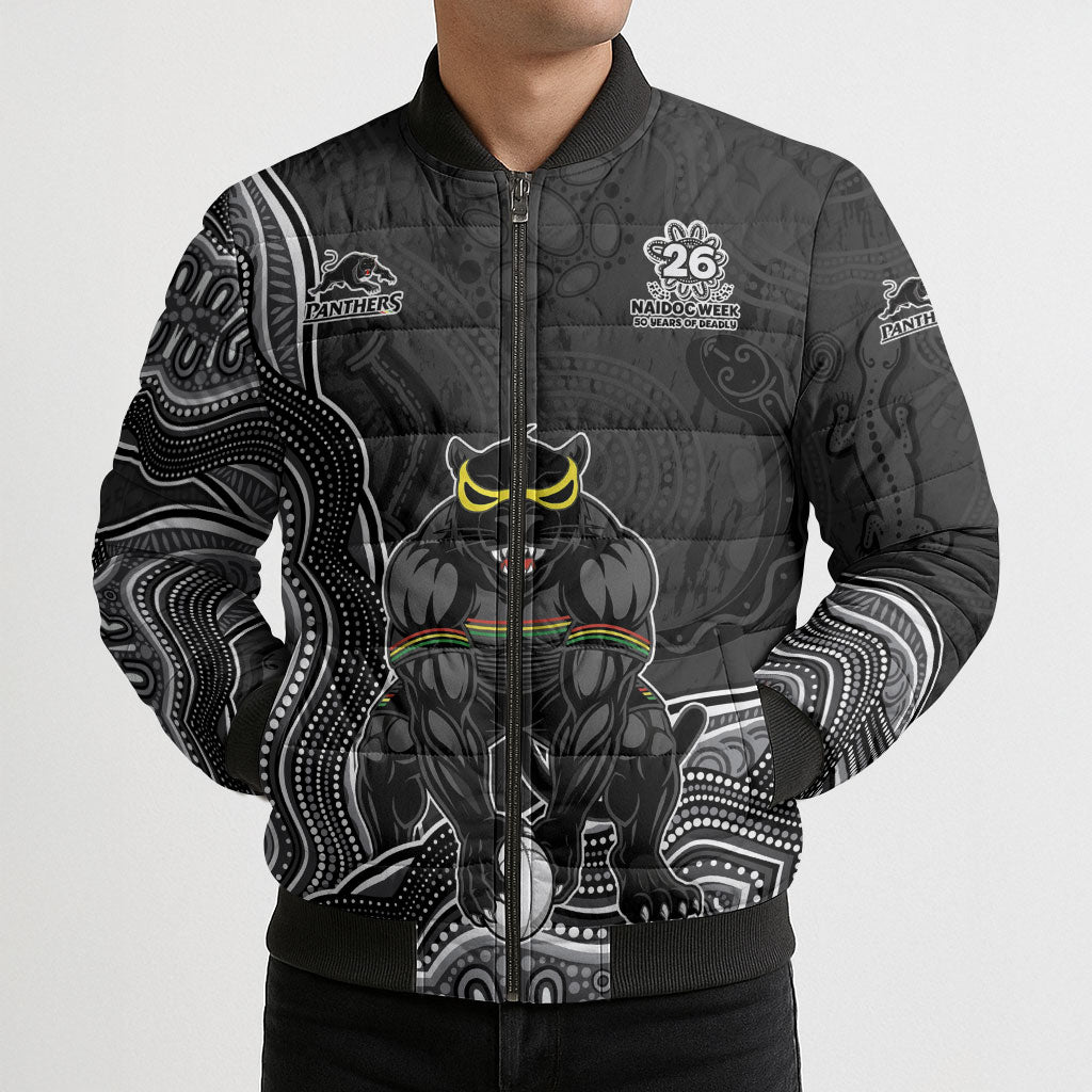 Penrith Panthers NAIDOC Week 2026 Bomber Puffer Jacket First Nations of Australia Aboriginal Mascot Rugby