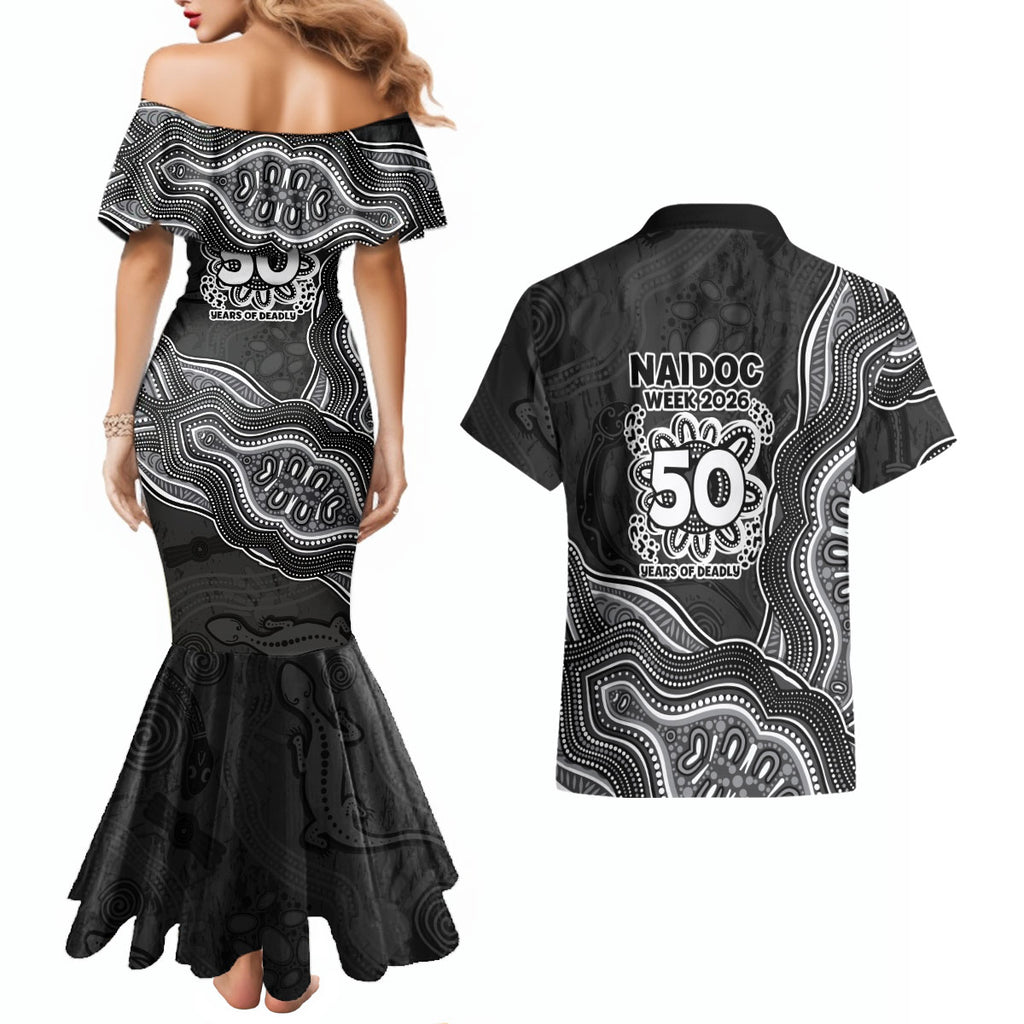Penrith Panthers NAIDOC Week 2026 Couples Matching Mermaid Dress and Hawaiian Shirt First Nations of Australia Aboriginal Mascot Rugby