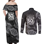 Penrith Panthers NAIDOC Week 2026 Couples Matching Off Shoulder Maxi Dress and Long Sleeve Button Shirt First Nations of Australia Aboriginal Mascot Rugby