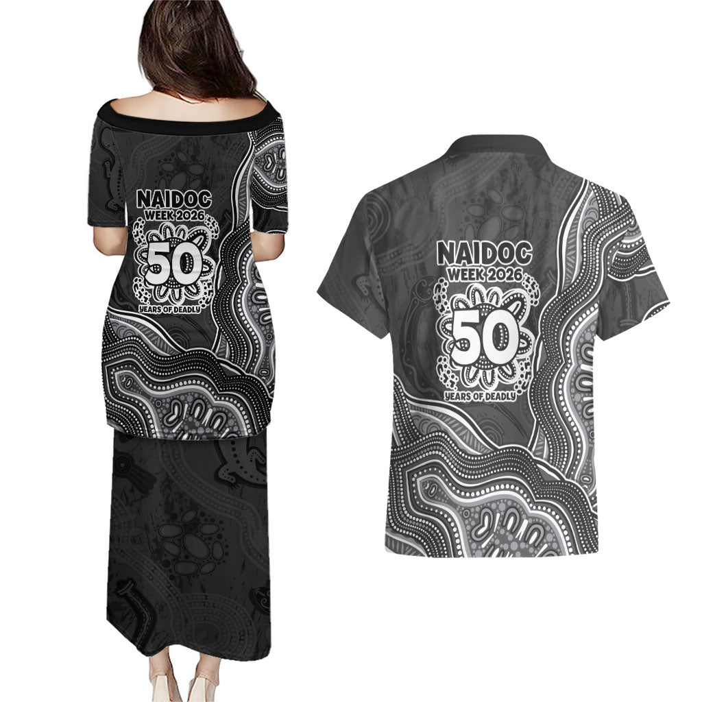 Penrith Panthers NAIDOC Week 2026 Couples Matching Puletasi and Hawaiian Shirt First Nations of Australia Aboriginal Mascot Rugby