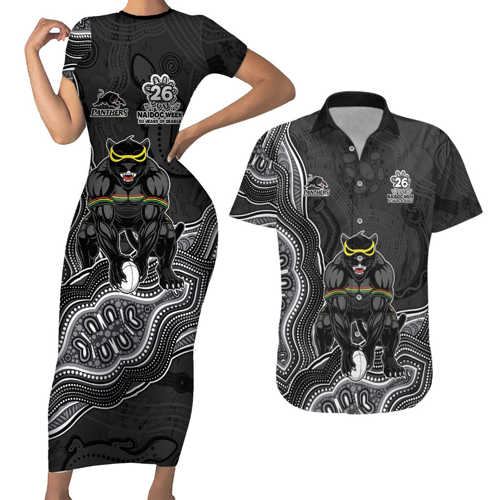 Penrith Panthers NAIDOC Week 2026 Couples Matching Short Sleeve Bodycon Dress and Hawaiian Shirt First Nations of Australia Aboriginal Mascot Rugby