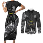 Penrith Panthers NAIDOC Week 2026 Couples Matching Short Sleeve Bodycon Dress and Long Sleeve Button Shirt First Nations of Australia Aboriginal Mascot Rugby