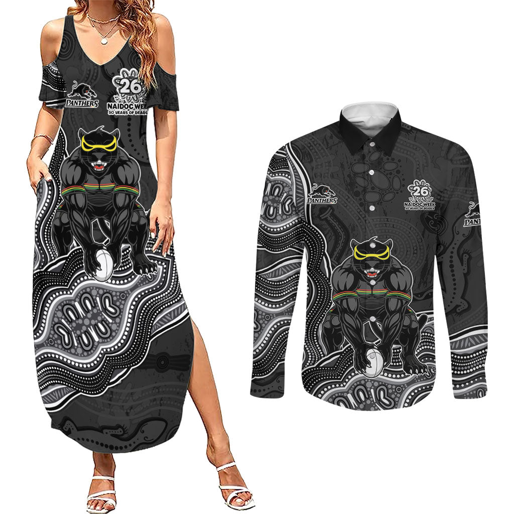 Penrith Panthers NAIDOC Week 2026 Couples Matching Summer Maxi Dress and Long Sleeve Button Shirt First Nations of Australia Aboriginal Mascot Rugby