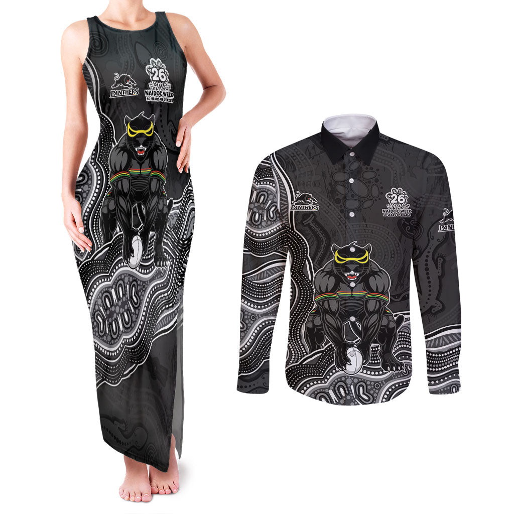 Penrith Panthers NAIDOC Week 2026 Couples Matching Tank Maxi Dress and Long Sleeve Button Shirt First Nations of Australia Aboriginal Mascot Rugby