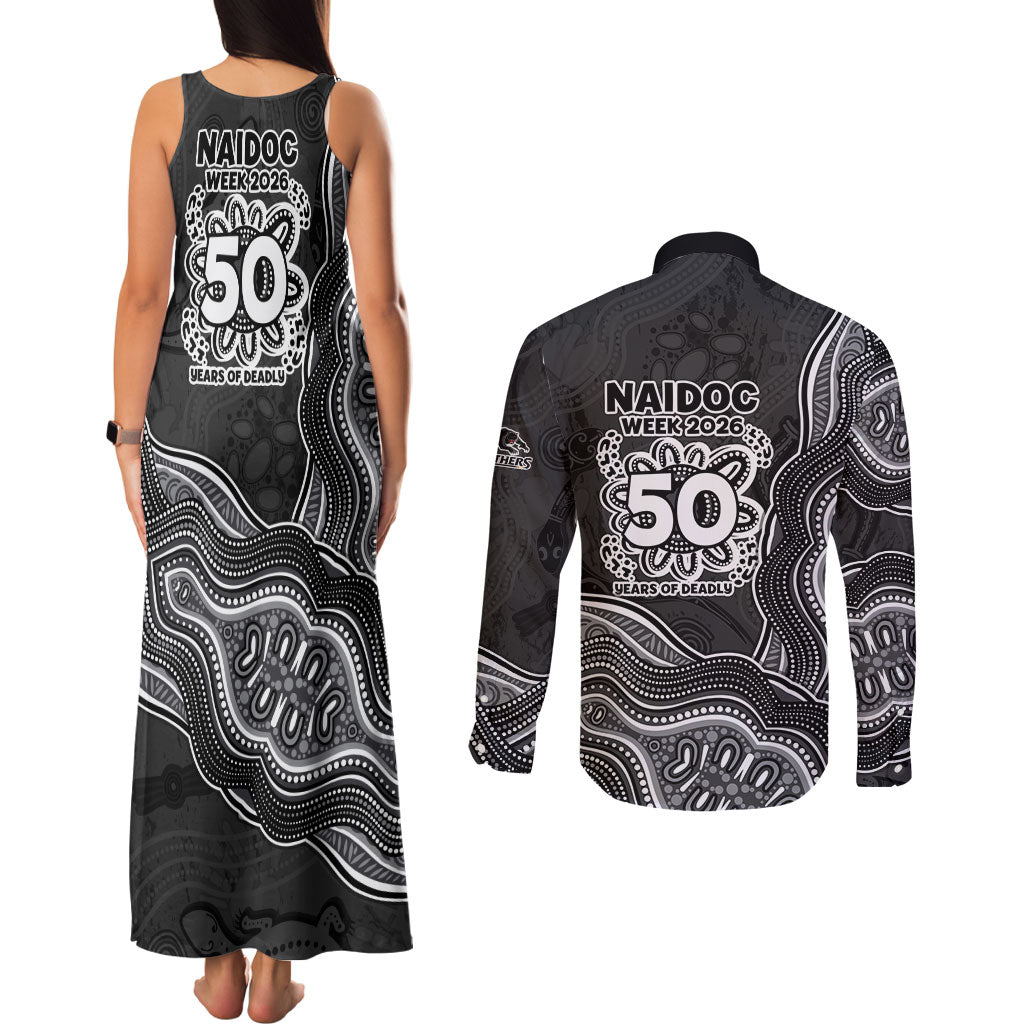 Penrith Panthers NAIDOC Week 2026 Couples Matching Tank Maxi Dress and Long Sleeve Button Shirt First Nations of Australia Aboriginal Mascot Rugby