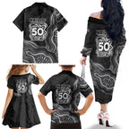 Penrith Panthers NAIDOC Week 2026 Family Matching Off The Shoulder Long Sleeve Dress and Hawaiian Shirt First Nations of Australia Aboriginal Mascot Rugby