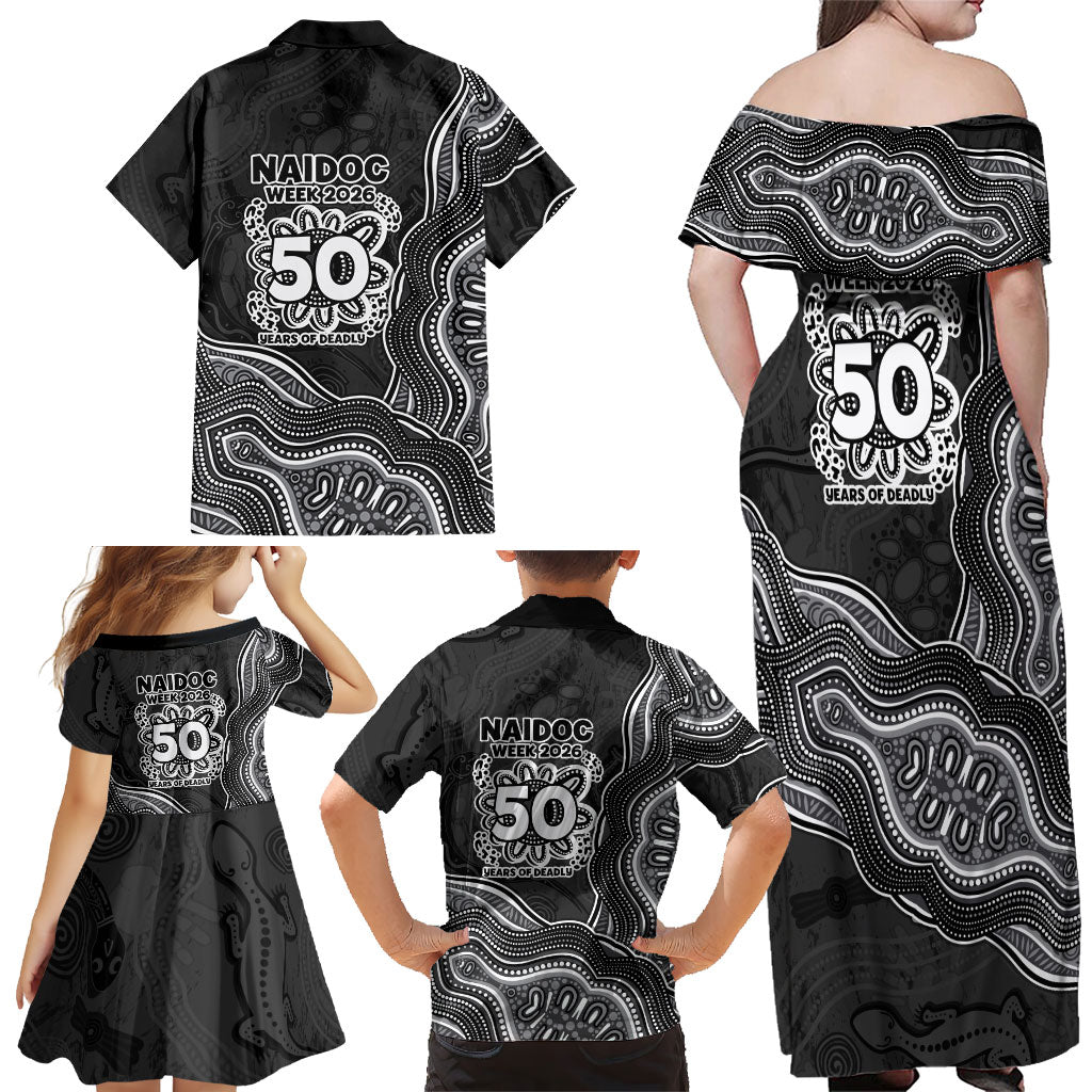 Penrith Panthers NAIDOC Week 2026 Family Matching Off Shoulder Maxi Dress and Hawaiian Shirt First Nations of Australia Aboriginal Mascot Rugby