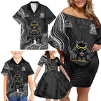 Penrith Panthers NAIDOC Week 2026 Family Matching Off Shoulder Short Dress and Hawaiian Shirt First Nations of Australia Aboriginal Mascot Rugby