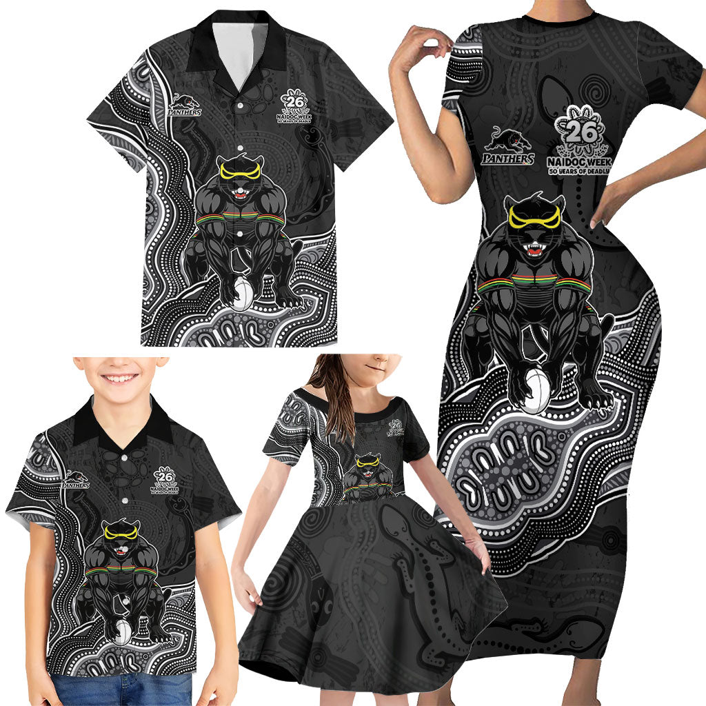 Penrith Panthers NAIDOC Week 2026 Family Matching Short Sleeve Bodycon Dress and Hawaiian Shirt First Nations of Australia Aboriginal Mascot Rugby