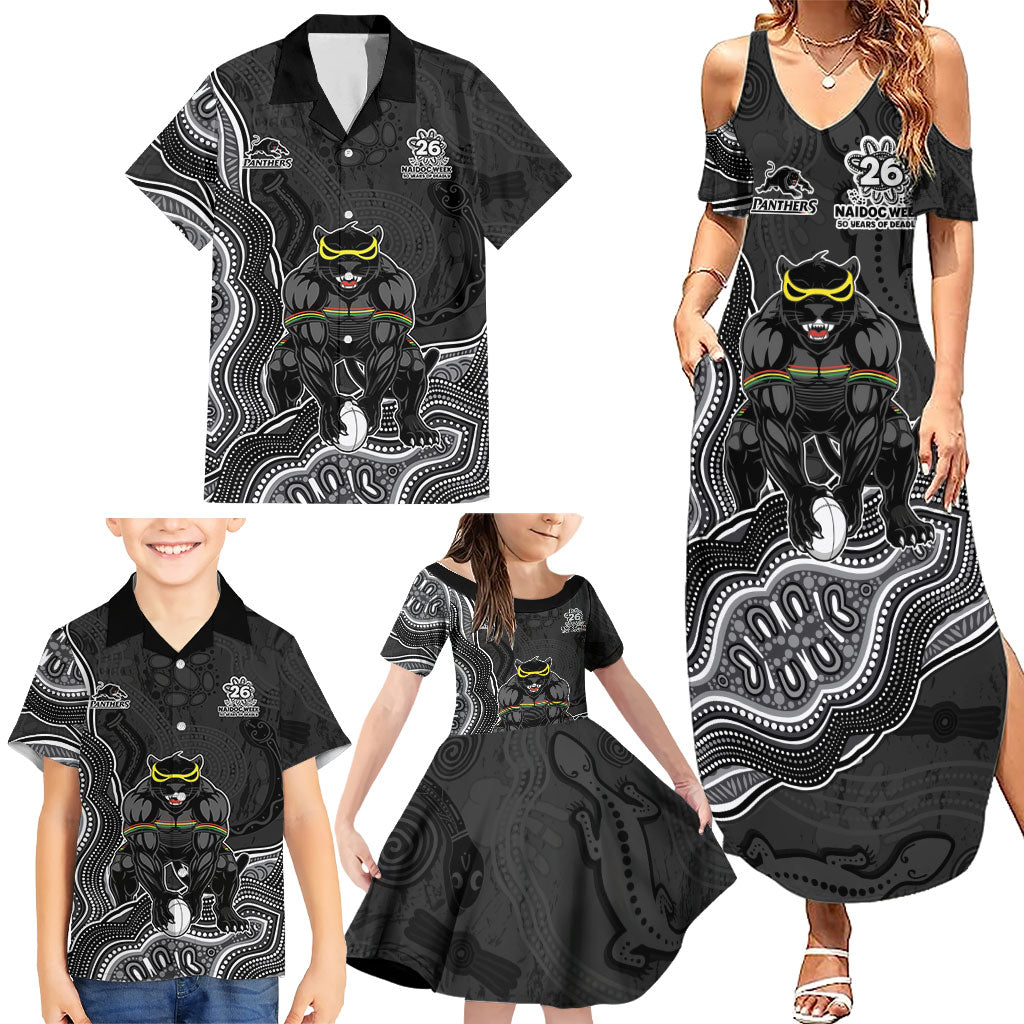 Penrith Panthers NAIDOC Week 2026 Family Matching Summer Maxi Dress and Hawaiian Shirt First Nations of Australia Aboriginal Mascot Rugby