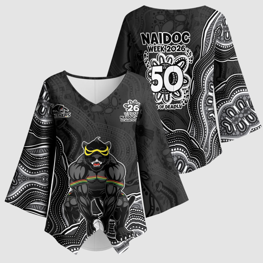 Penrith Panthers NAIDOC Week 2026 Kimono Sleeve Blouse First Nations of Australia Aboriginal Mascot Rugby