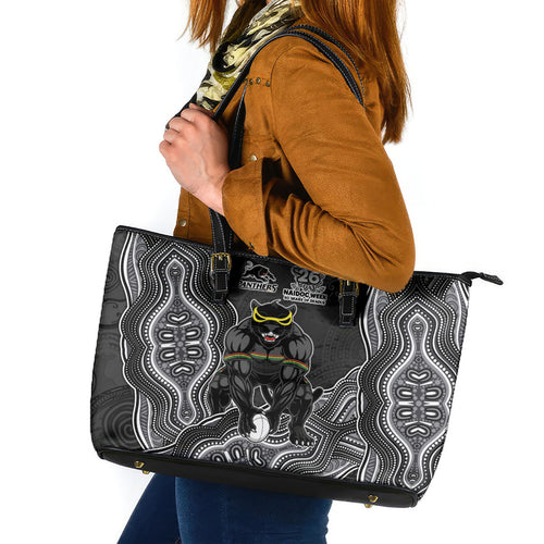 Penrith Panthers NAIDOC Week 2026 Leather Tote Bag First Nations of Australia Aboriginal Mascot Rugby