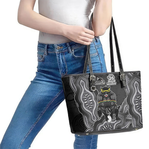 Penrith Panthers NAIDOC Week 2026 Leather Tote Bag First Nations of Australia Aboriginal Mascot Rugby