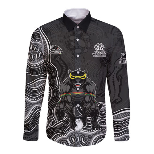 Penrith Panthers NAIDOC Week 2026 Long Sleeve Button Shirt First Nations of Australia Aboriginal Mascot Rugby