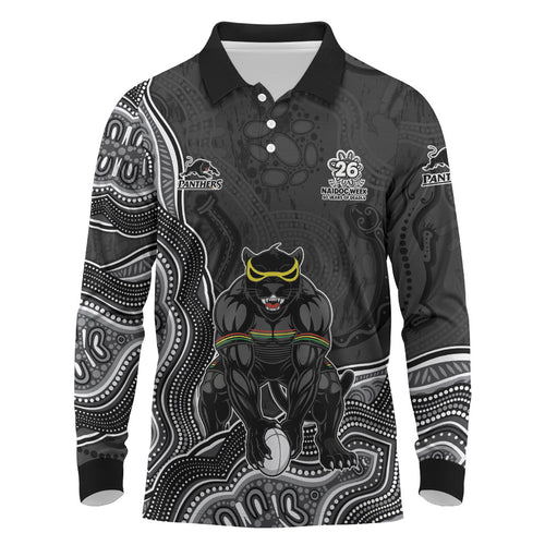 Penrith Panthers NAIDOC Week 2026 Long Sleeve Polo Shirt First Nations of Australia Aboriginal Mascot Rugby