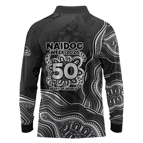 Penrith Panthers NAIDOC Week 2026 Long Sleeve Polo Shirt First Nations of Australia Aboriginal Mascot Rugby