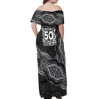 Penrith Panthers NAIDOC Week 2026 Off Shoulder Maxi Dress First Nations of Australia Aboriginal Mascot Rugby