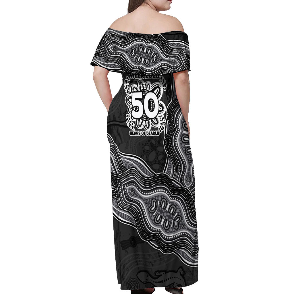 Penrith Panthers NAIDOC Week 2026 Off Shoulder Maxi Dress First Nations of Australia Aboriginal Mascot Rugby