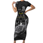 Penrith Panthers NAIDOC Week 2026 Short Sleeve Bodycon Dress First Nations of Australia Aboriginal Mascot Rugby