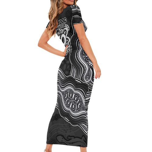 Penrith Panthers NAIDOC Week 2026 Short Sleeve Bodycon Dress First Nations of Australia Aboriginal Mascot Rugby