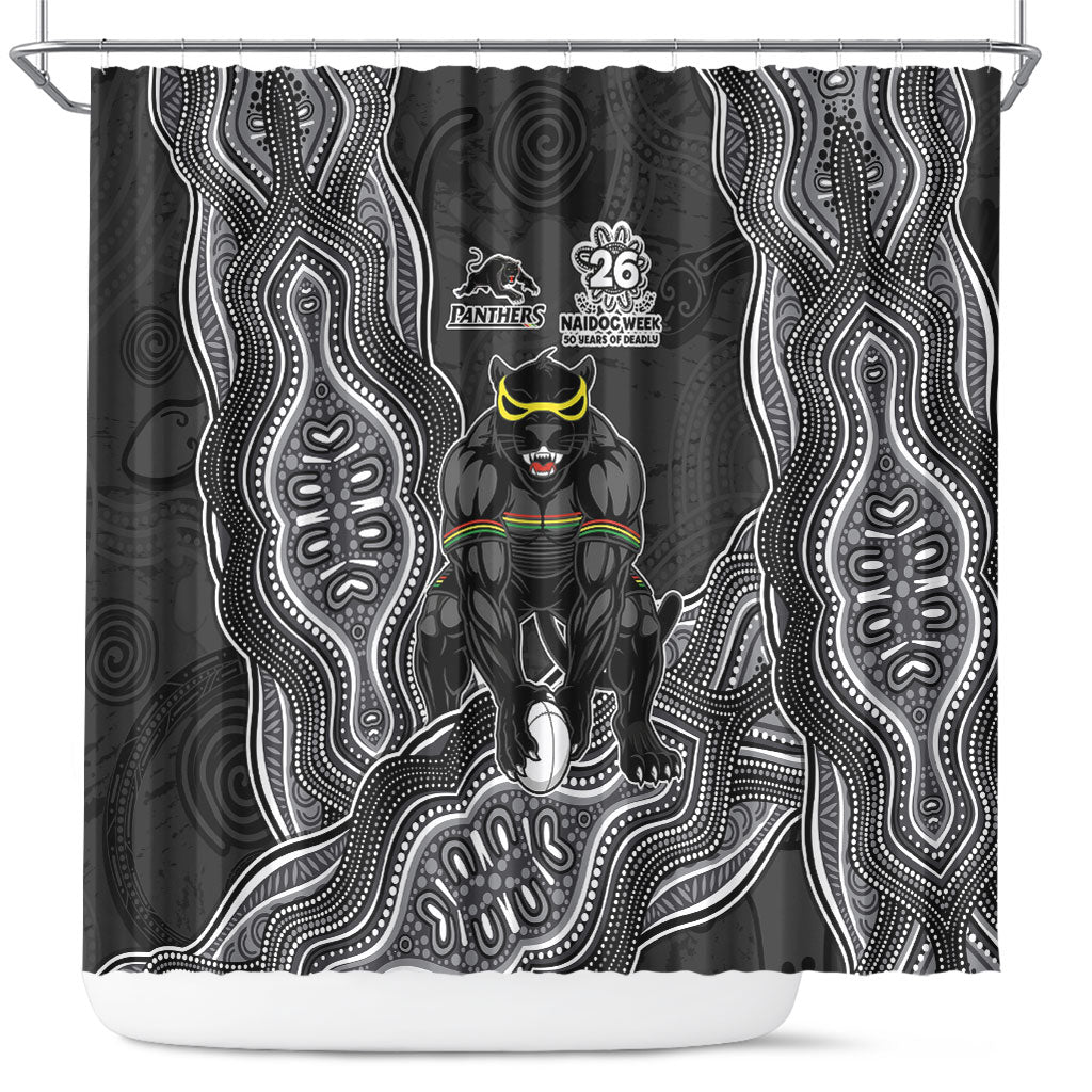 Penrith Panthers NAIDOC Week 2026 Shower Curtain First Nations of Australia Aboriginal Mascot Rugby