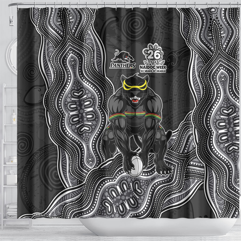 Penrith Panthers NAIDOC Week 2026 Shower Curtain First Nations of Australia Aboriginal Mascot Rugby