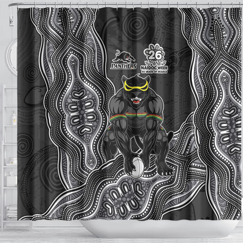 Penrith Panthers NAIDOC Week 2026 Shower Curtain First Nations of Australia Aboriginal Mascot Rugby