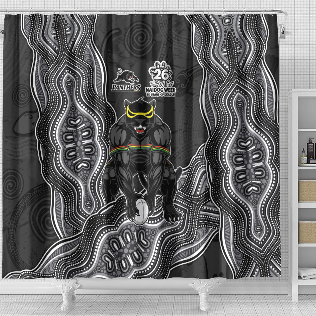 Penrith Panthers NAIDOC Week 2026 Shower Curtain First Nations of Australia Aboriginal Mascot Rugby
