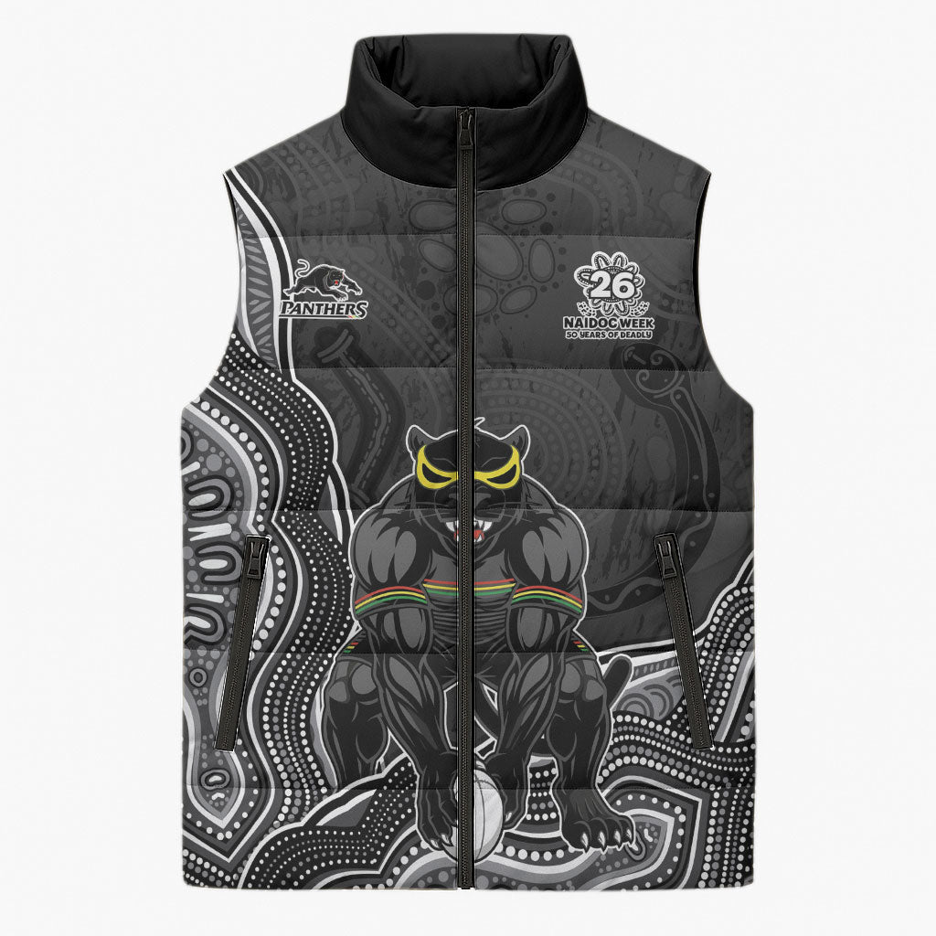 Penrith Panthers NAIDOC Week 2026 Sleeveless Puffer Jacket First Nations of Australia Aboriginal Mascot Rugby