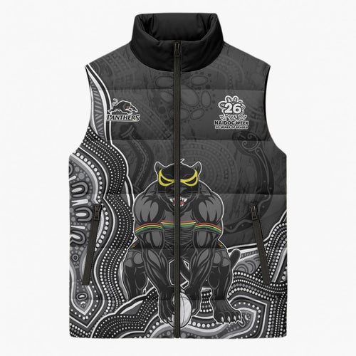 Penrith Panthers NAIDOC Week 2026 Sleeveless Puffer Jacket First Nations of Australia Aboriginal Mascot Rugby